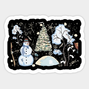 Snowman Sticker